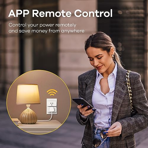 Linkind Matter Smart Plug, Work with Apple Home, Siri, Alexa, Google Home, SmartThings, Smart Outlet 15A/1800W Max, Smart Home Automation, APP Remote Control,Timer&Schedule, 2.4G Wi-Fi Only, 1 Pack