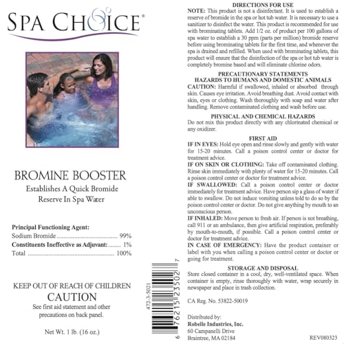 SpaChoice 472-3-5021A Sodium Bromide for Hot Tub, 1-Pound