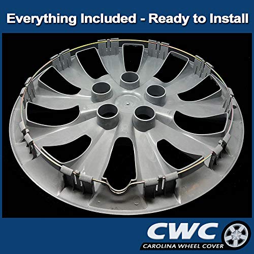 Premium Hubcap Replacement for Nissan Sentra 2013-2019, Leaf 2013-2018, 16-inch Replica Wheel Cover (Set of 4) 53089