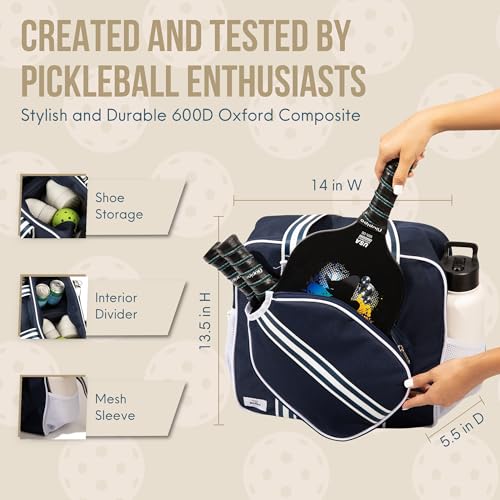 Stay Golden Co. Pickleball Bag (Navy Blue)