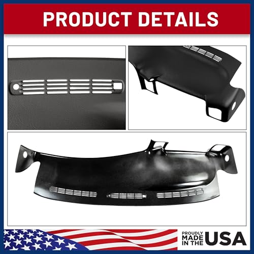 DashSkin Molded Dash Cover Cap Compatible with 2000-2006 Tahoe Suburban Yukon Avalanche & 1999-2006 Silverado Sierra in Black - Made in The USA