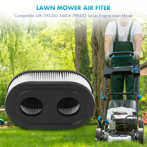 593260 Air Filter Replacement for Briggs&Stratton 798452 334404 Lawn Mower,Compatible with 500EX 550EX 575EX 625EX 625 675EXi 725EXi Series Engines Model Mower Air Filter Cartridge Accessories,6 Pack