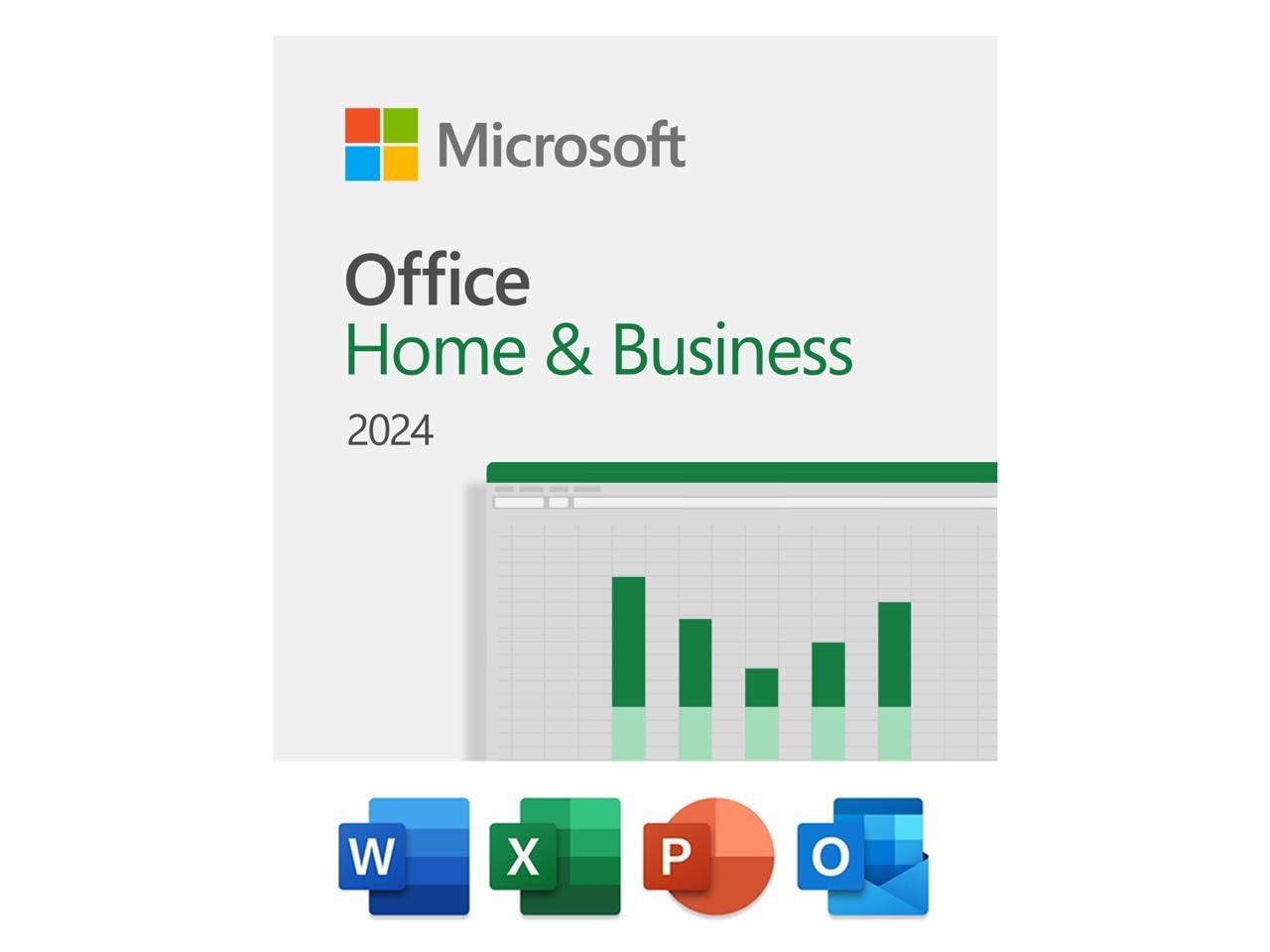 Microsoft Office Home & Business 2024 | One time purchase, 1 Device | Windows 10/11, Mac - Key Card