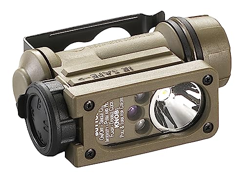 Streamlight 14533 Sidewinder Compact II Aviation Model 47-Lumen Flashlight with NVG Mount, White, Green, Blue and IR LEDs, Coyote
