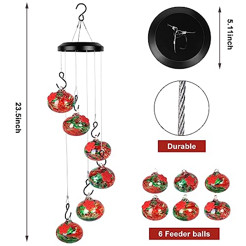 Headak Life Charming Wind Chimes Hummingbird feeders for Outdoors Hanging ant and bee Proof,Never Leak,Perfect Garden Decor for Outside