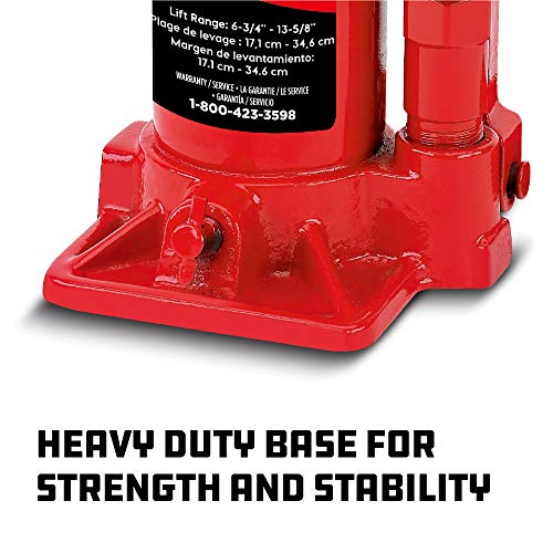 Alltrade Heavy Duty 2-Ton Bottle Jack, 4000-Pound Capacity Hydraulic Car Lift, Vehicles, Trucks, Red 640405