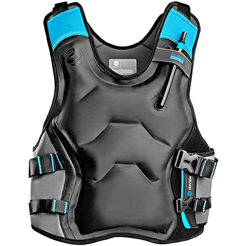 Seaview Palawan Inflatable Snorkel Vest for Adults & Kids - Premium Snorkeling Vest for Low Impact Water Sports. Inflatable Swim Vest. Balanced Flotation, Secure Lock, and Comfort Fit.