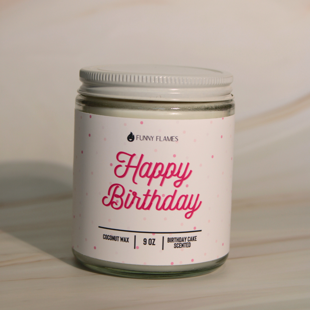 Happy Birthday- Birthday Cake Scented Candle