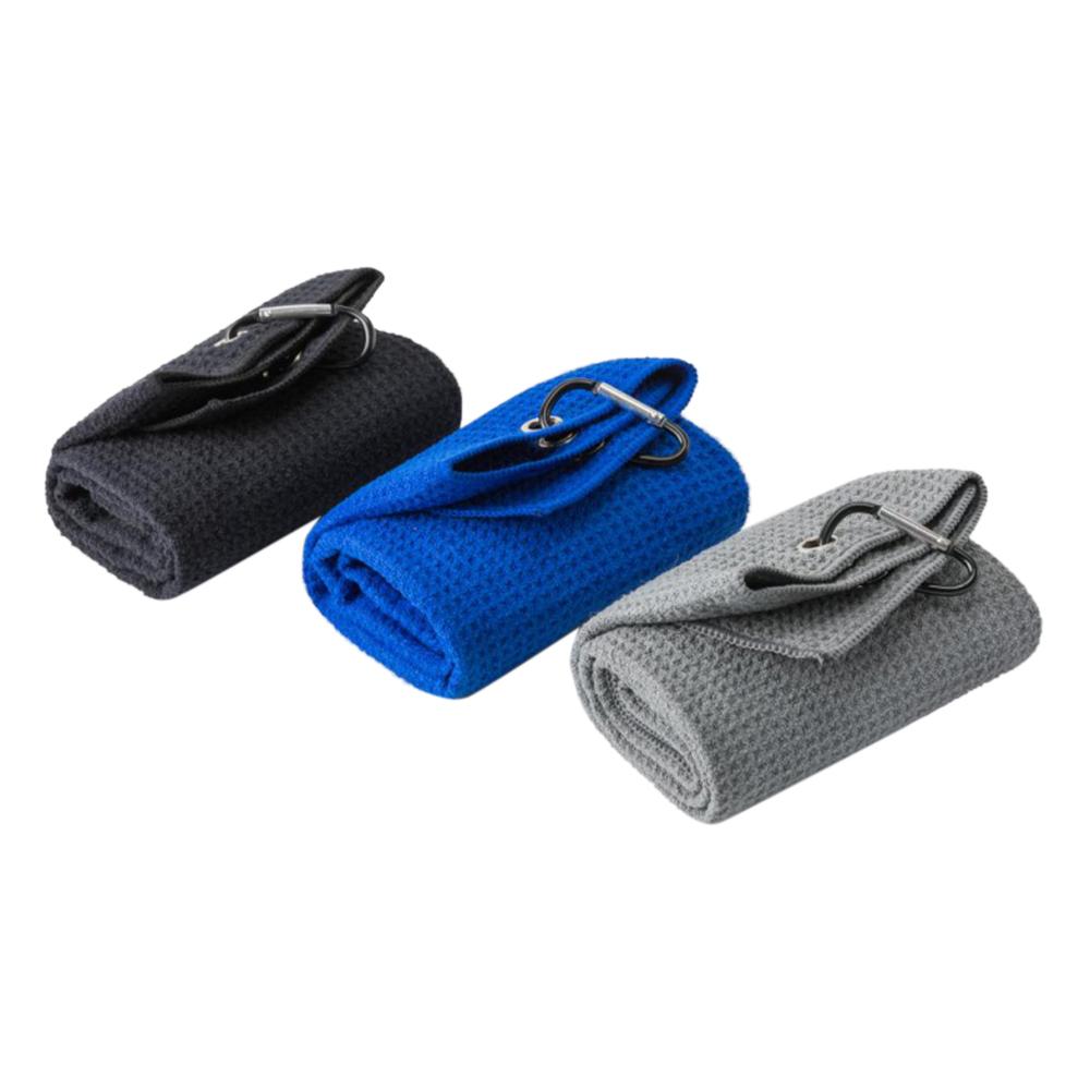 Tri-fold Golf Towel Microfiber Carabiner Clip Golf Club Cleaning towel