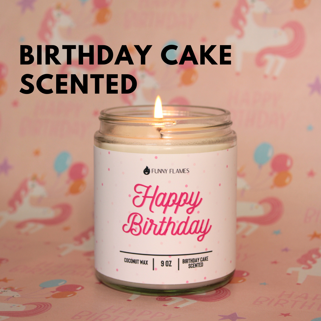 Happy Birthday- Birthday Cake Scented Candle