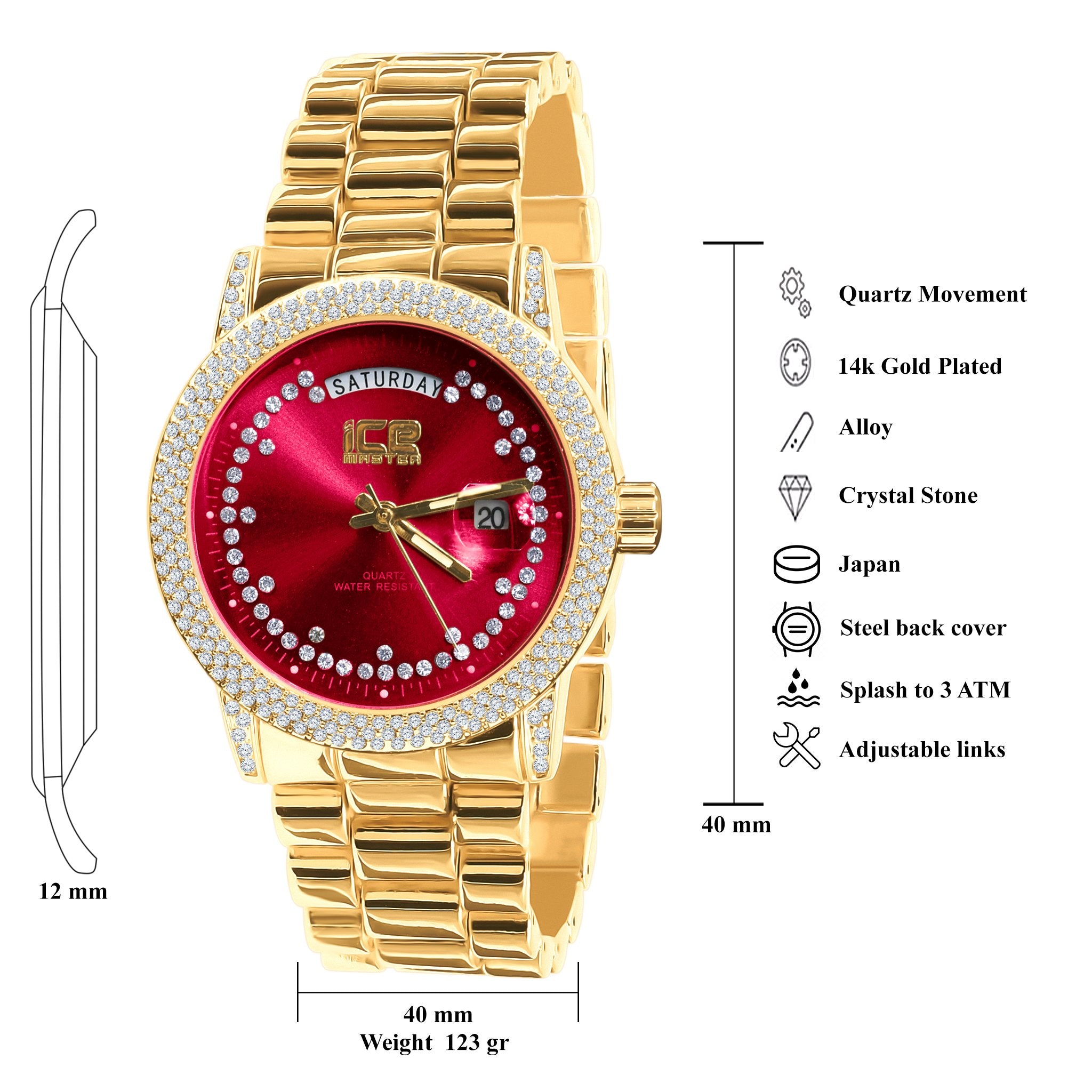 Grandeur Bling Metal Watch | 562656