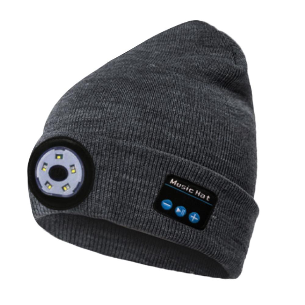 Wireless Bluetooth LED Hat with Music Speakers Light Winter Gift