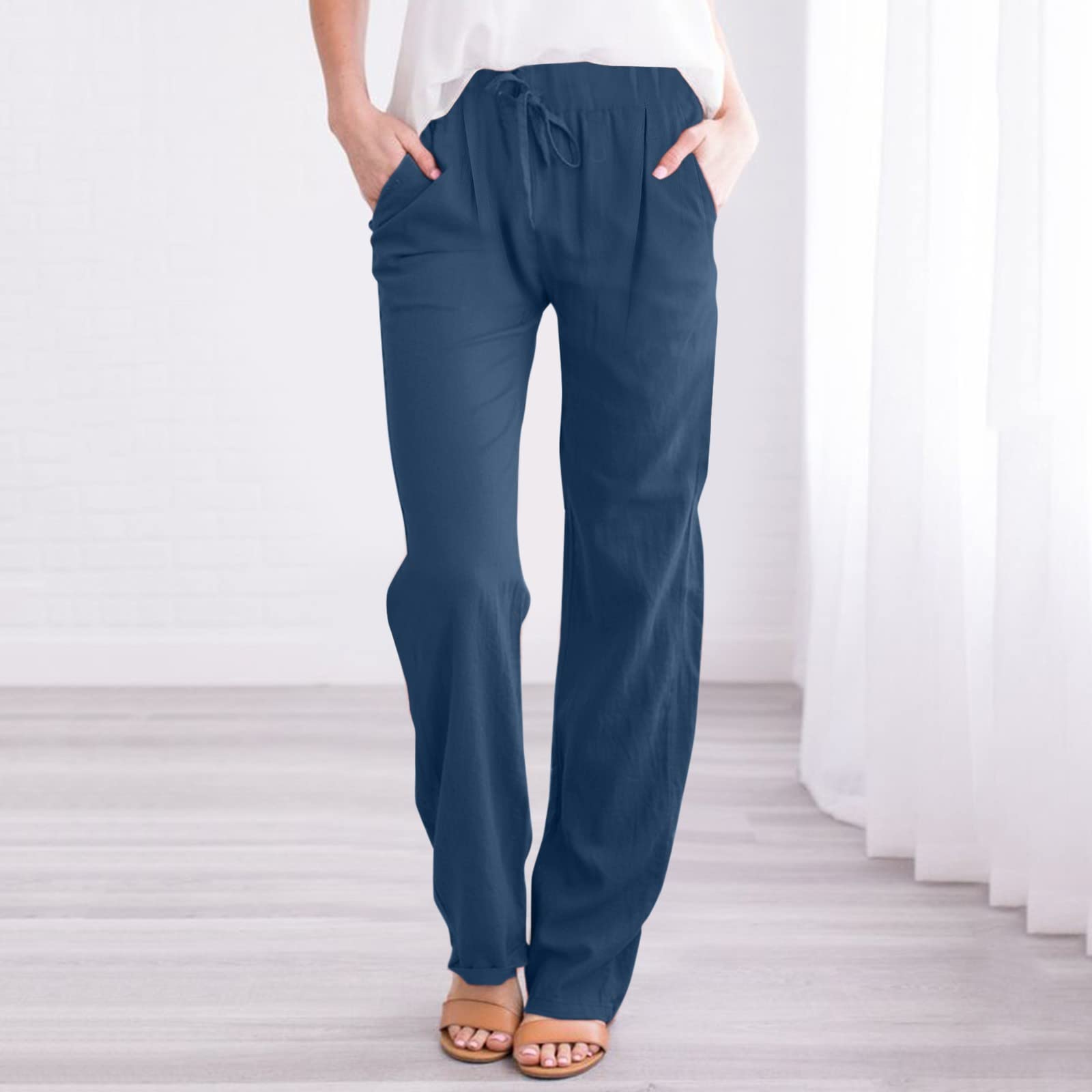 Linen Gauze Pants for Women,Prime Sale,Prime Membership,Amazon haul,My Summer orderd,See My Capri Orders,Best of Deals Today on Warehouse Clearance