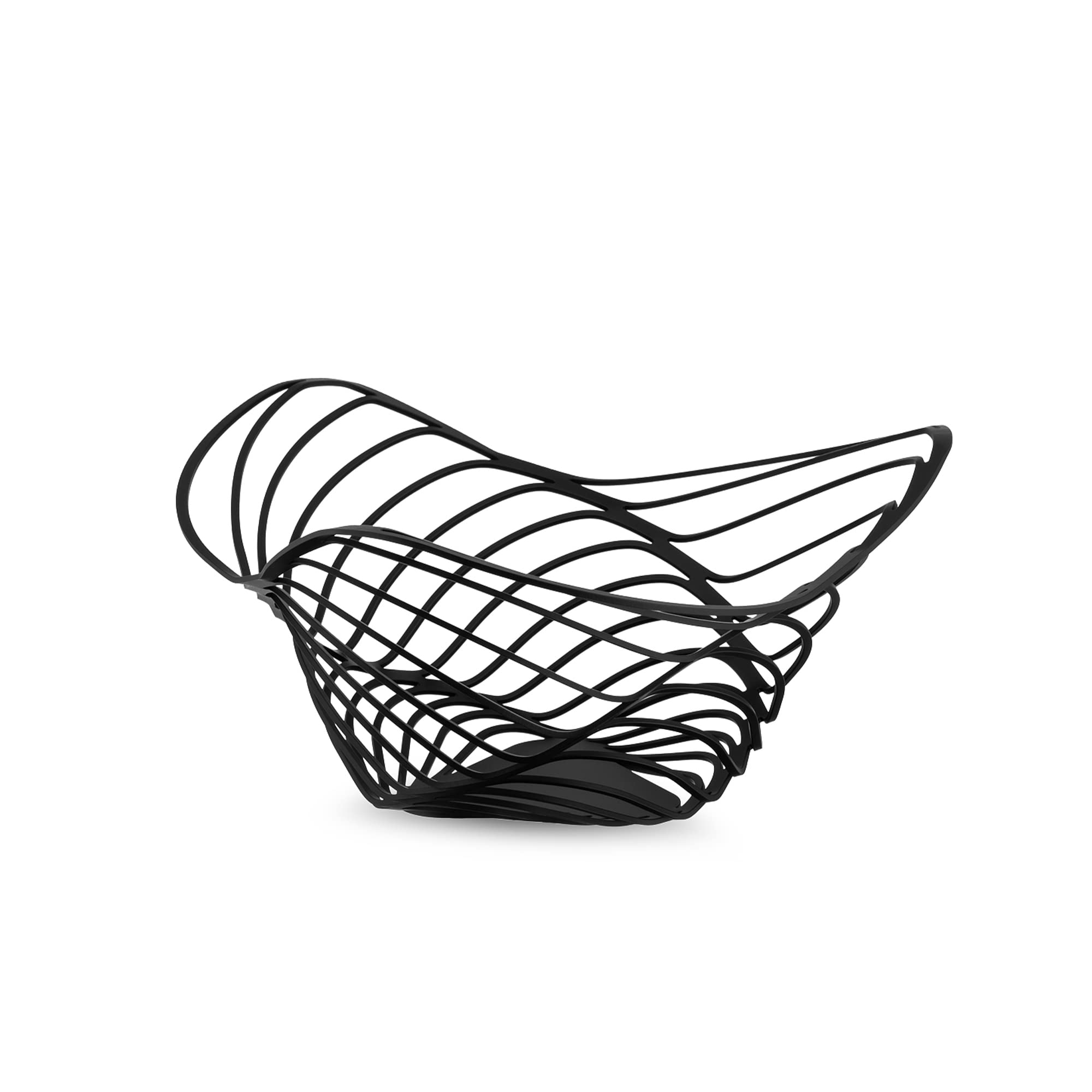 Alessi ACO04/12 B Trinity Citrus basket in steel coloured with epoxy resin, black.