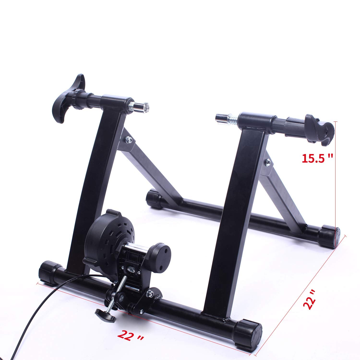 BalanceFrom Bike Trainer Stand Steel Bicycle Exercise Magnetic Stand with Front Wheel Riser Block