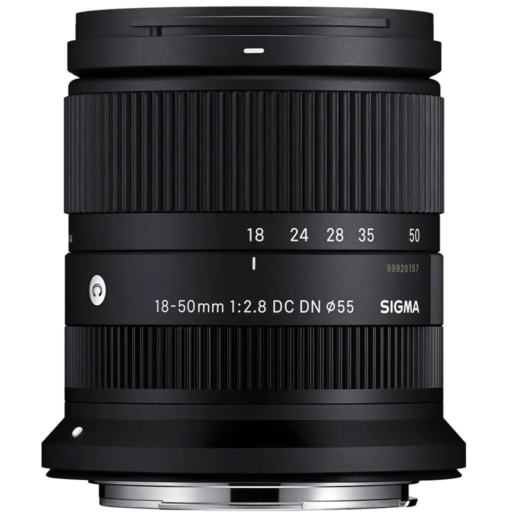 Sigma 18-50mm f/2.8 DC DN Contemporary Lens | Canon RF Mount Bundled with UV Filter + Photo Starter Kit + Cleaning Cloth (4 Items)