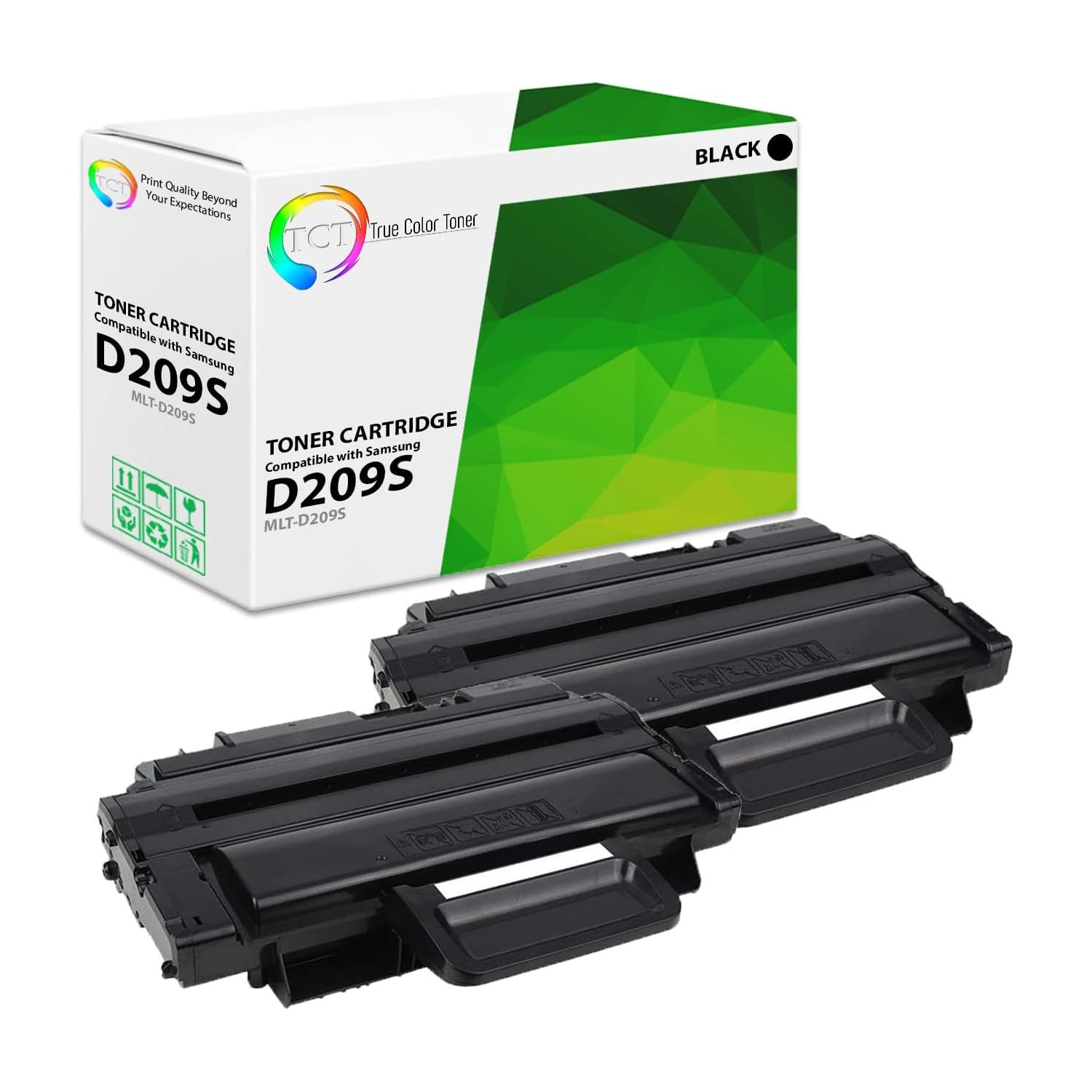 TCT Premium Compatible Toner Cartridge Replacement for Samsung MLT-D209S Black Works with Samsung SCX-4824 4824FN 4825FN 4826N 4826FN 4828FN 4828HN, ML-2855ND Printers (2,000 Pages) - 2 Pack