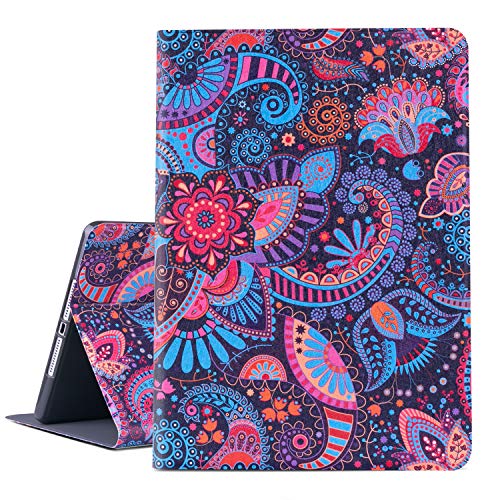 ipad 9.7 inch 5th/6th Generation 2017 2018 Case, ipad air 1 2 Case, Vimorco Premium Leather Protect Covers, Adjustable Stand with Auto Wake/Sleep, Blue Lemon