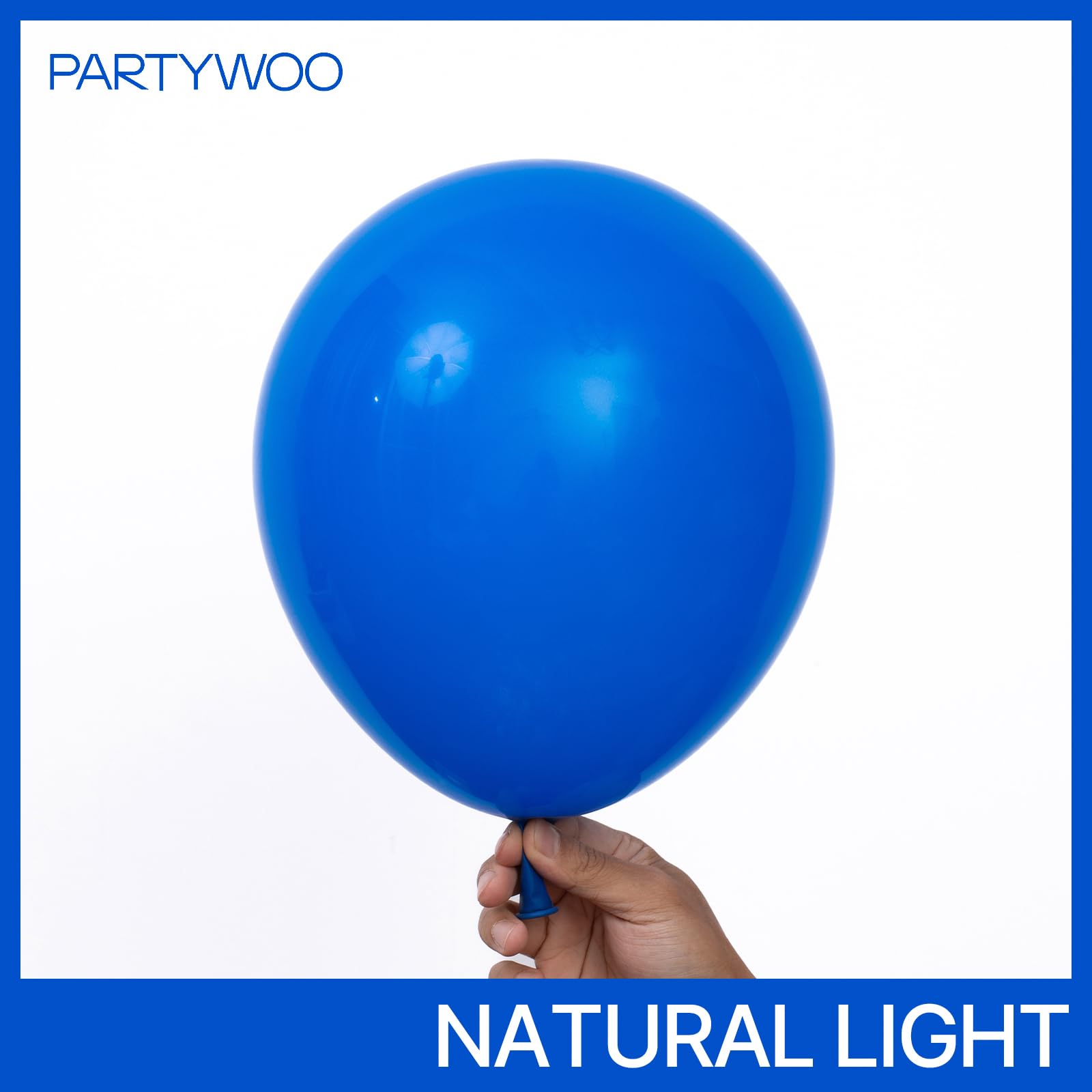 PartyWoo Royal Blue Balloons 120 pcs Different Sizes of 18 12 10 5 Inch Matte Balloon Arch Kit Garland for Graduation Independence Day Baby Shower Birthday Party Decorations Blue-Y5