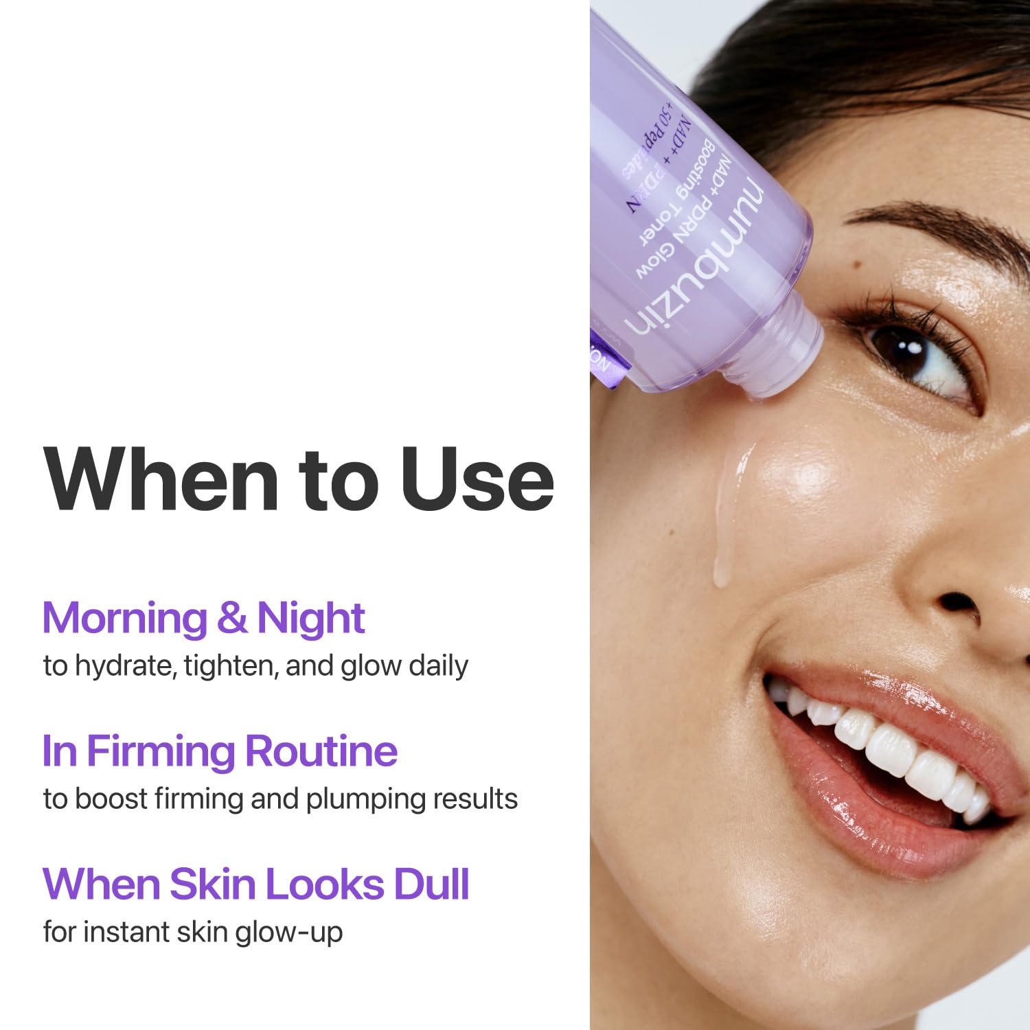 numbuzin No.9 NAD+ Salmon PDRN Glow Boosting Toner, Hydrating & Firming Toner for Wrinkles, Fine Lines & Dull Skin, Peptides & Salmon PDRN for Radiance, Korean Skincare 5.07 fl oz