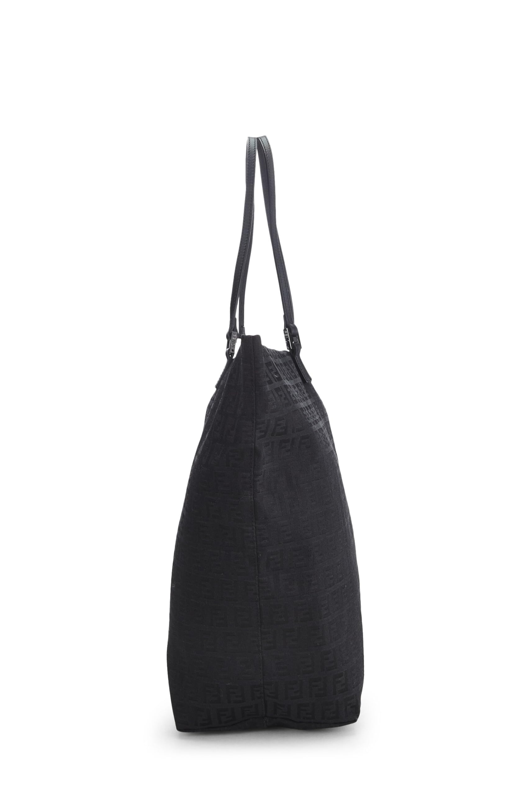 Fendi, Pre-Loved Black Zucchino Canvas Tote, Black