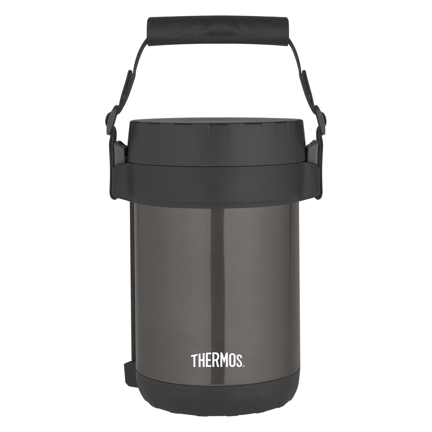 THERMOS All-In-One Vacuum Insulated Stainless Steel Meal Carrier with Spoon, Smoke