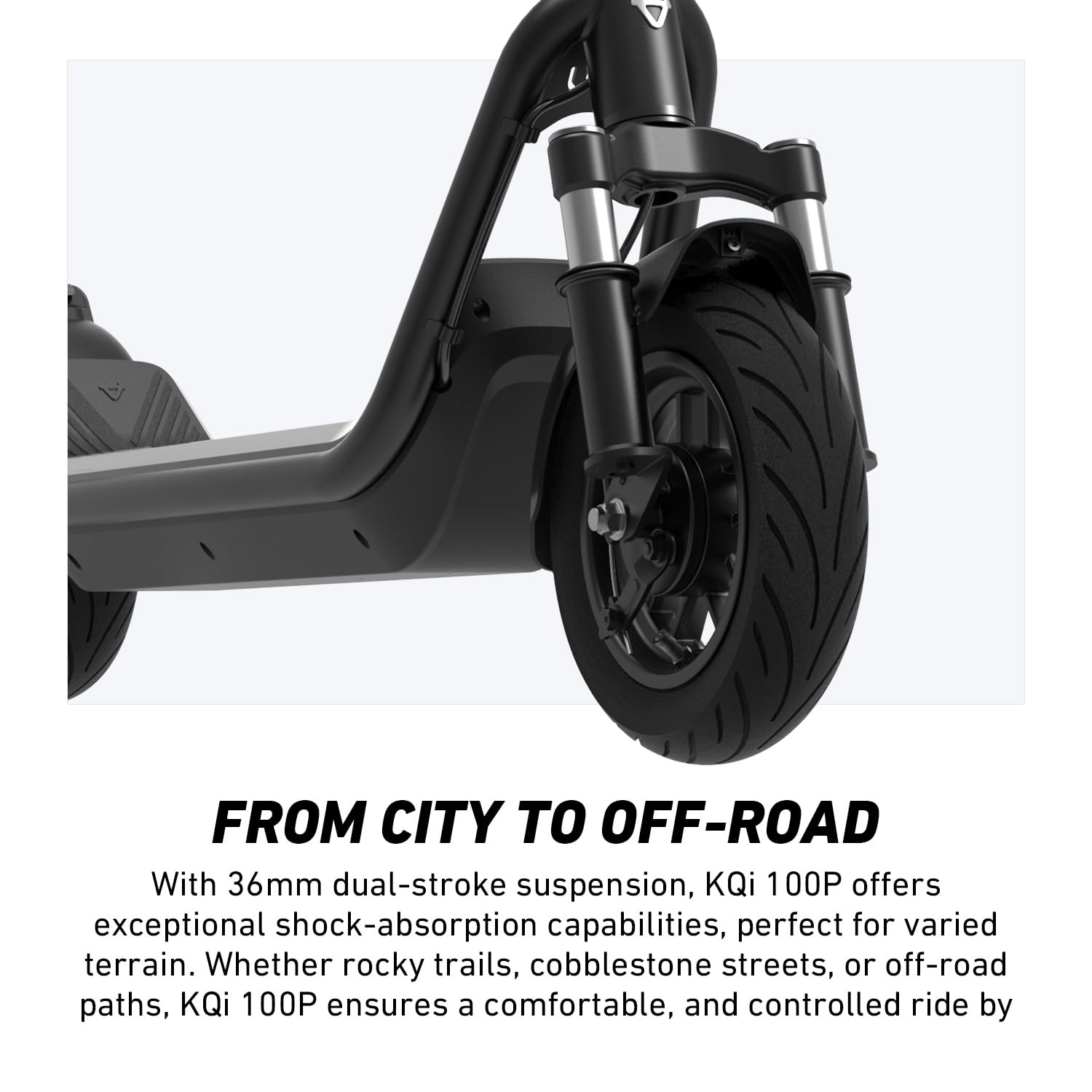 NIU 100P Electric Scooter for Adults with Suspension- 600W Max Power, 18 Miles Range, Max Speed 17.4MPH, Dual Brakes, Easy Folding Commuting E-Scooter, Bluetooth Connectivity, UL Certified