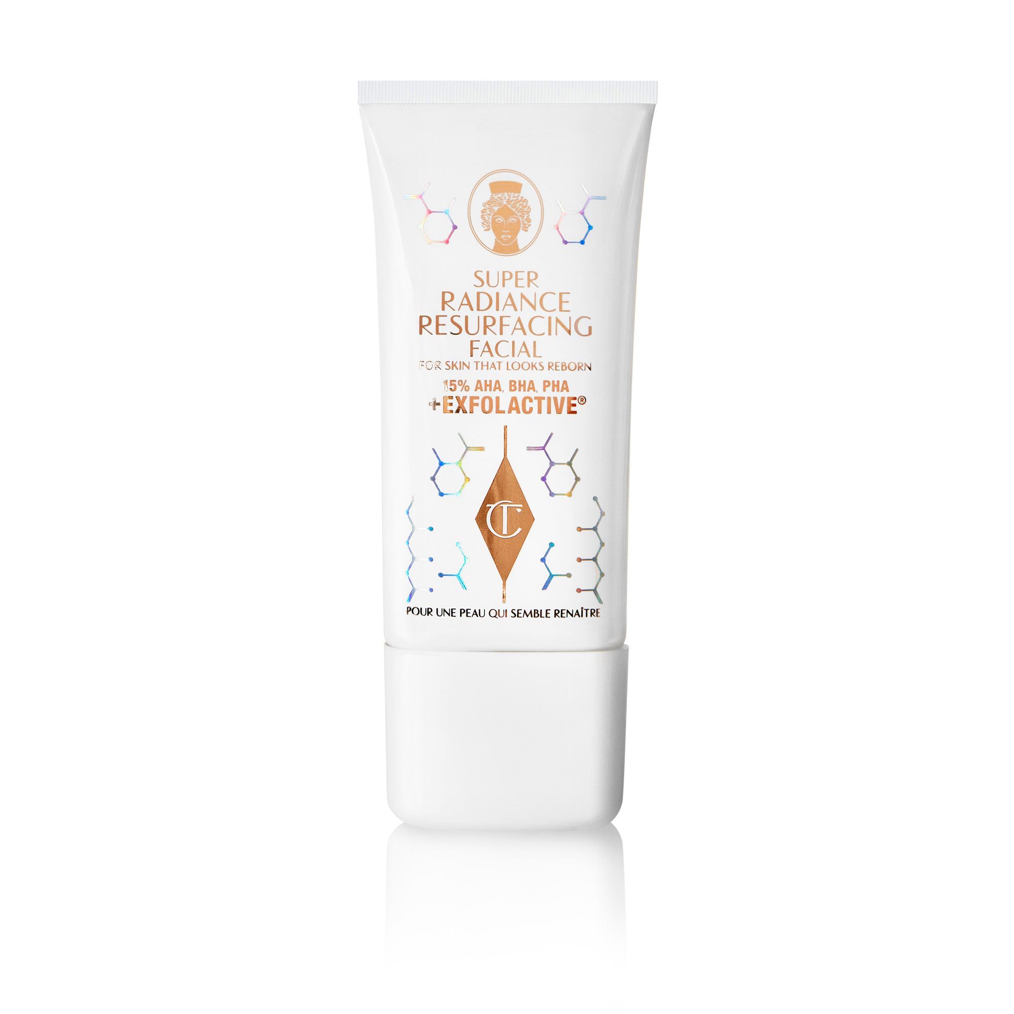 Charlotte Tilbury Super Radiance Face Exfoliator - Gentle Exfoliating Mask with Salicylic & Glycolic Acid - Refines Pores, Improves Radiance, Hydrates & Adds Glow