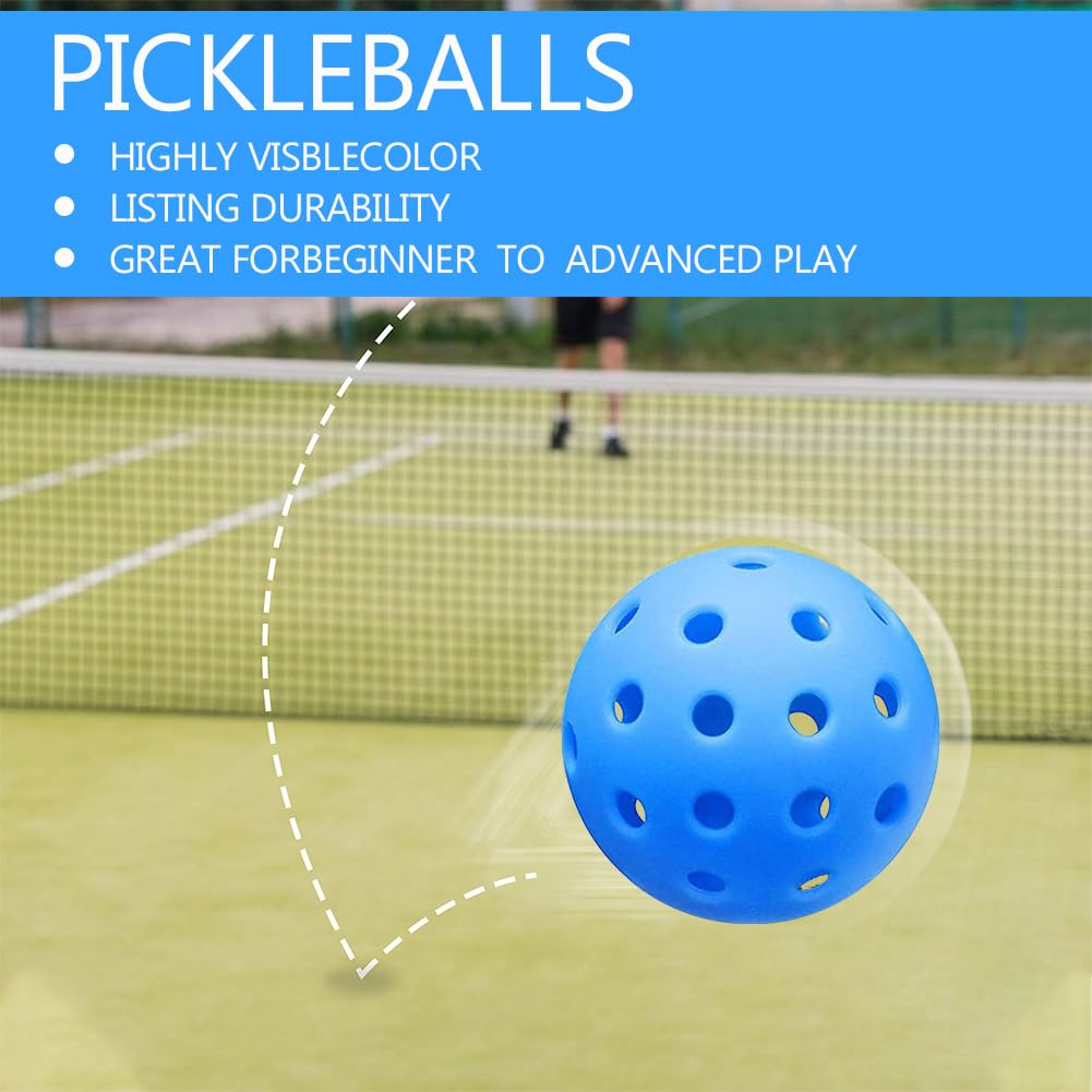 Spunspon 6 Pack Sports Outdoor Pickleballs - 40 Pickleball Balls - USA Pickleball Balls (USAPA) Approved - Official US Open Ball (Deep Blue)