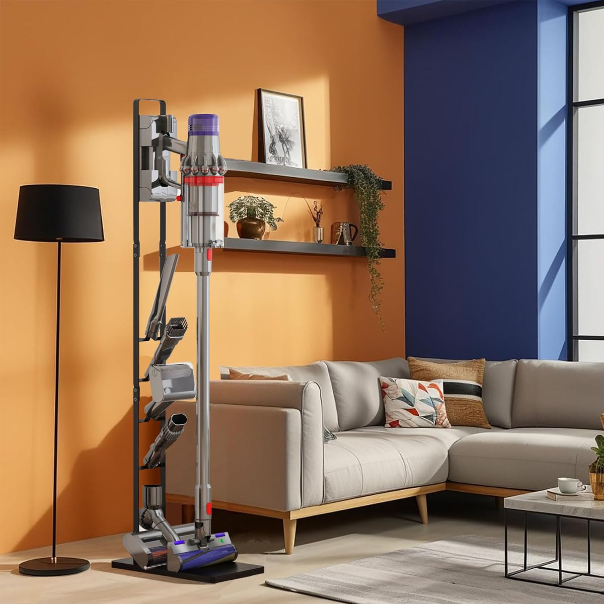 Foho Vacuum Stand, Storage Bracket Stand Holder, Stable Vacuum Stand Compatible with Dyson V15 V11 V10 V8 V7 V6 Handheld Cordless Vacuum Cleaners & Accessories & Attachments