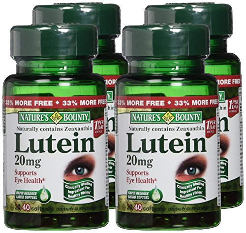Nature's Bounty Lutein 20 mg 40 Softgels (Pack of 2)