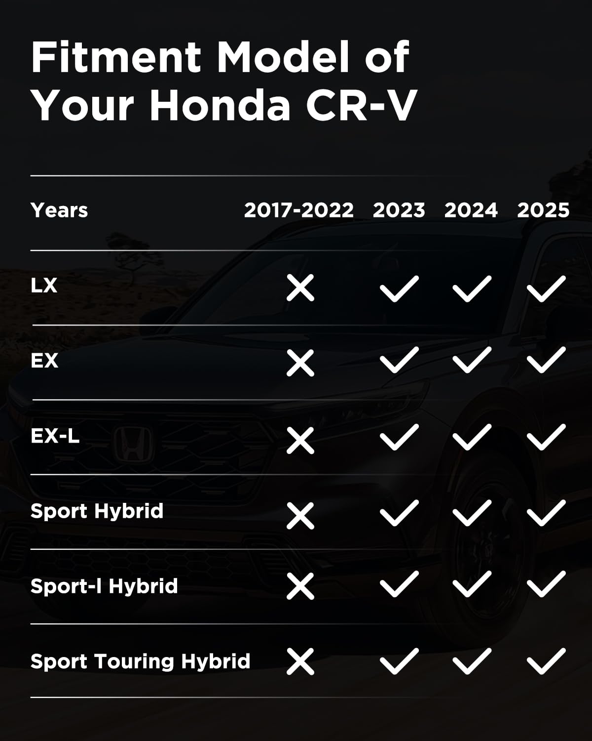 Liner Master® Floor Mats for Honda CR-V 2023-2025, 4 PCS XPE All-Weather Set