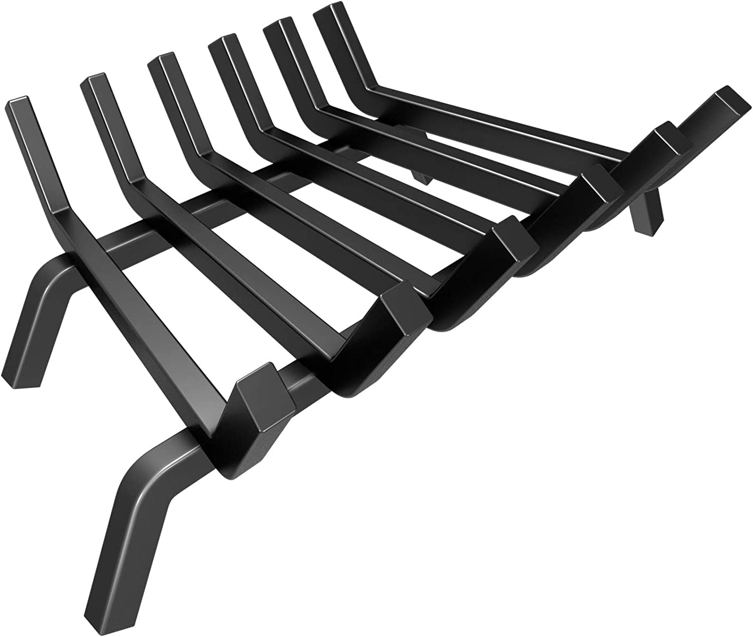 hykolity 24 in. Fireplace Log Grate, Heavy Duty Solid Steel Firewood Burning Fireplace Rack 4/5" Bar Fire Grates