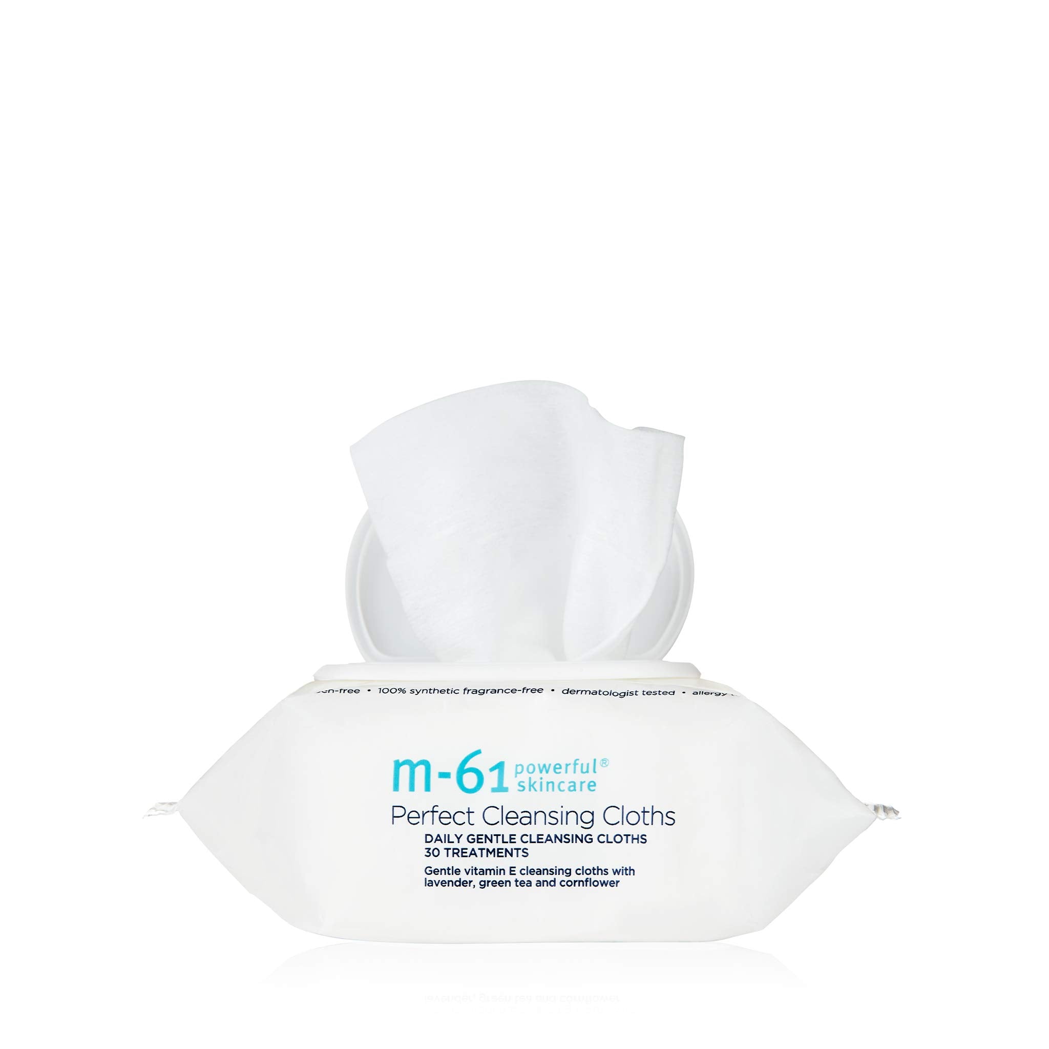 m-61 Perfect Cleansing Cloths | Ultra-Soft, Gentle Cleansing Cloths With Vitamin E, Lavender, Green Tea - 30 Cloths