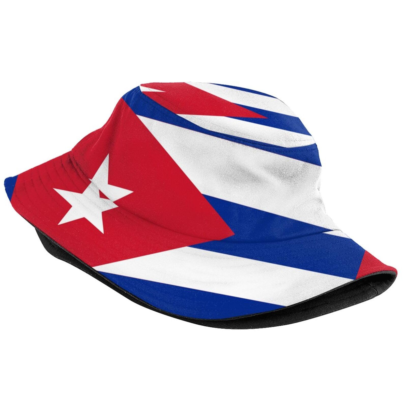 Cute Cuba Flag Hats Unisex Fashion Funny Flag Bucket Hats Beach Sun Hat for Women Men