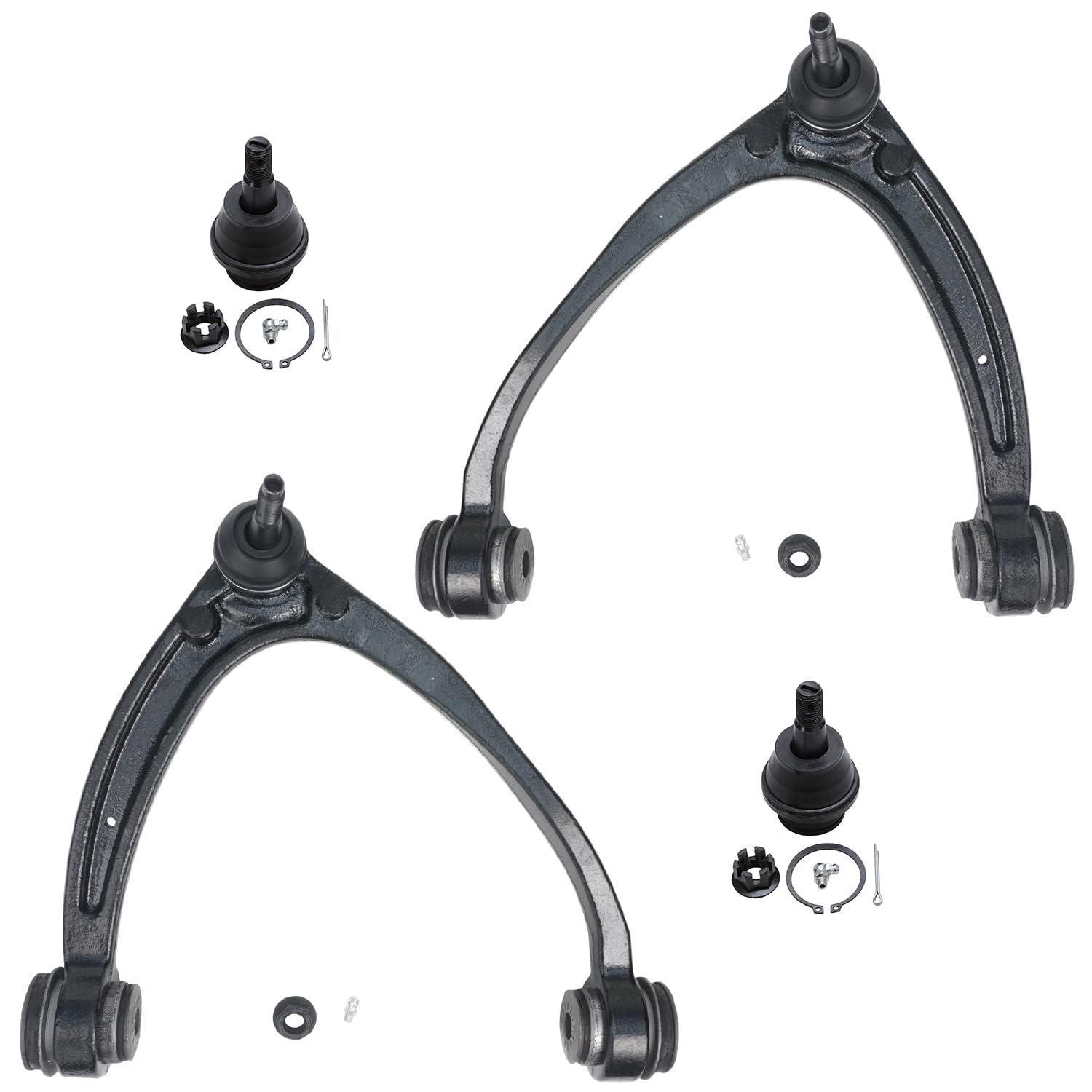 Detroit Axle - Front 4pc Control Arms Kit for Chevy GMC Suburban Silverado Sierra Yukon XL 1500 Tahoe Avalanche Cadillac Escalade ESV EXT 2 Upper Control Arms 2 Lower Ball Joints Replacement