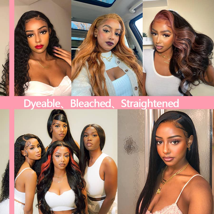 SUIFENGWU 10A Human Hair Bundles 18 18 18 Inch Straight Bundles Human Hair 100% Unprocessed Brazilian Virgin Weave 3 Bundles Double Weft Raw Remy Hair Bundles Deals