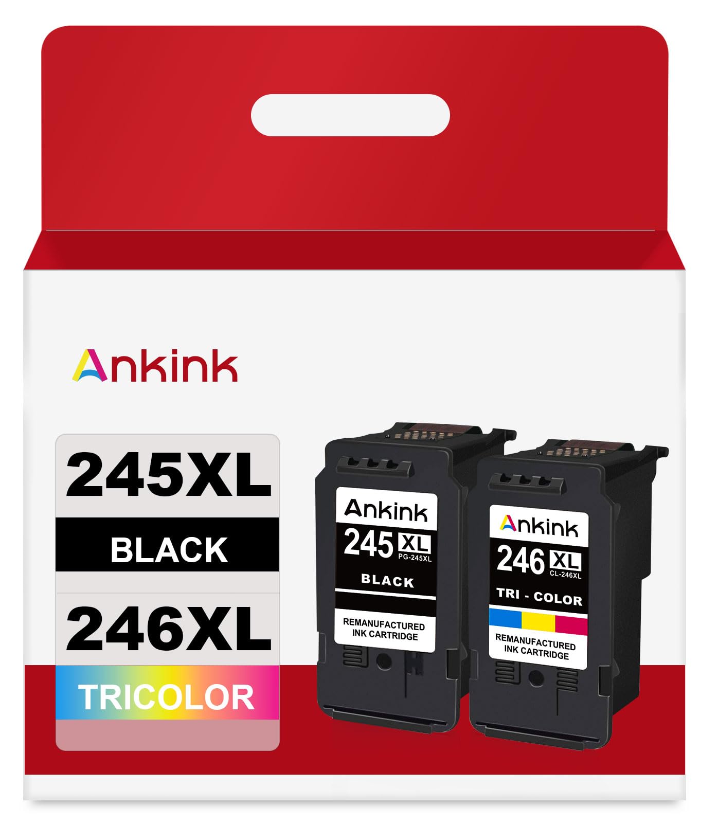 Ankink Compatible Ink Cartridge Replacement for Canon 245XL 246XL Black Color 245 246 PG245 CL246 XL 243 for MX490 TR4520 MG2522 TR4522 TR4500 TS3322 TS3122 TS3300 MX492 TS3320 TS3100 MG2500 Printer