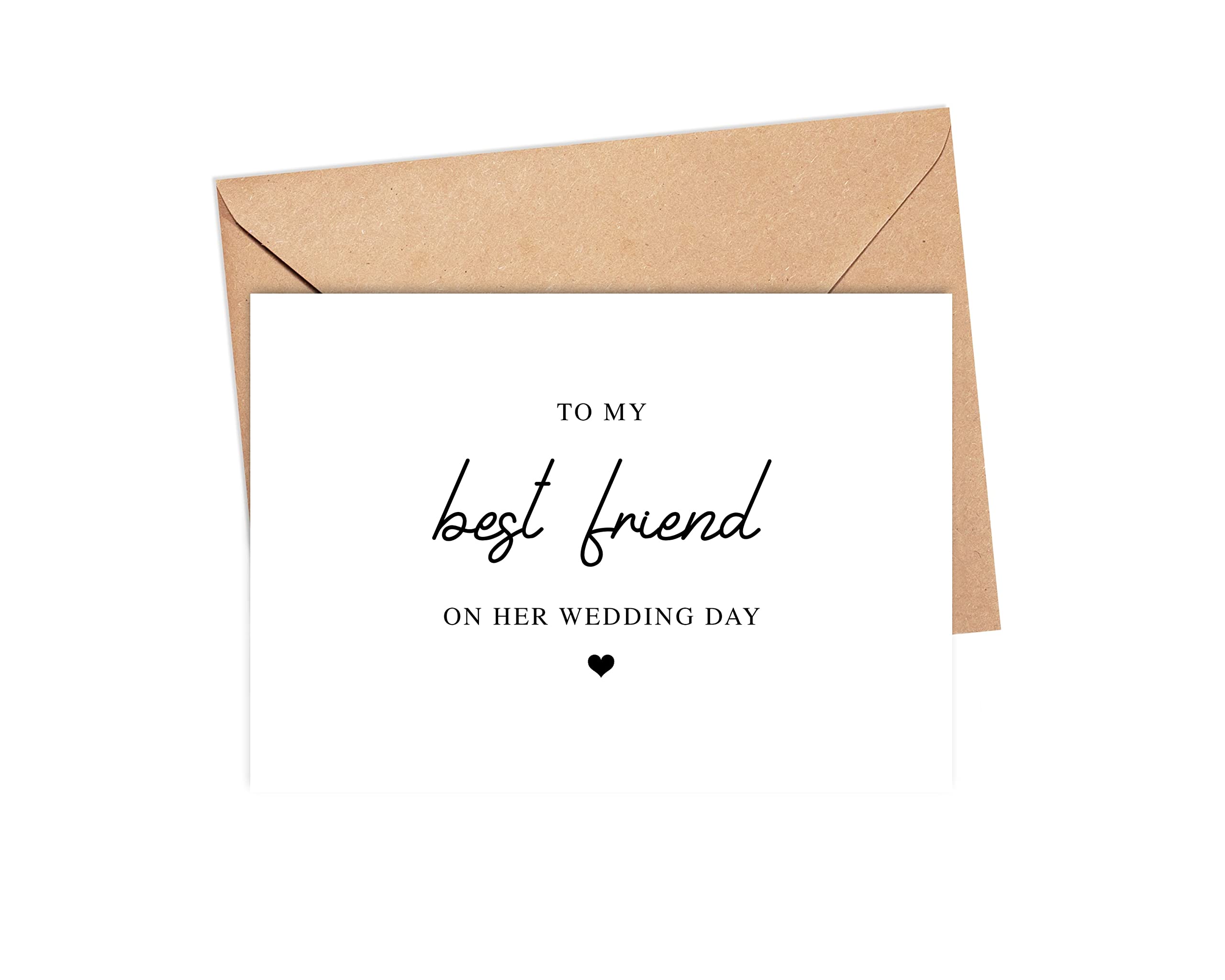 Arezzaa Wedding Day Card - Best Friend, Bride, Maid of Honor, Bridal Party, 5 x 7 inches