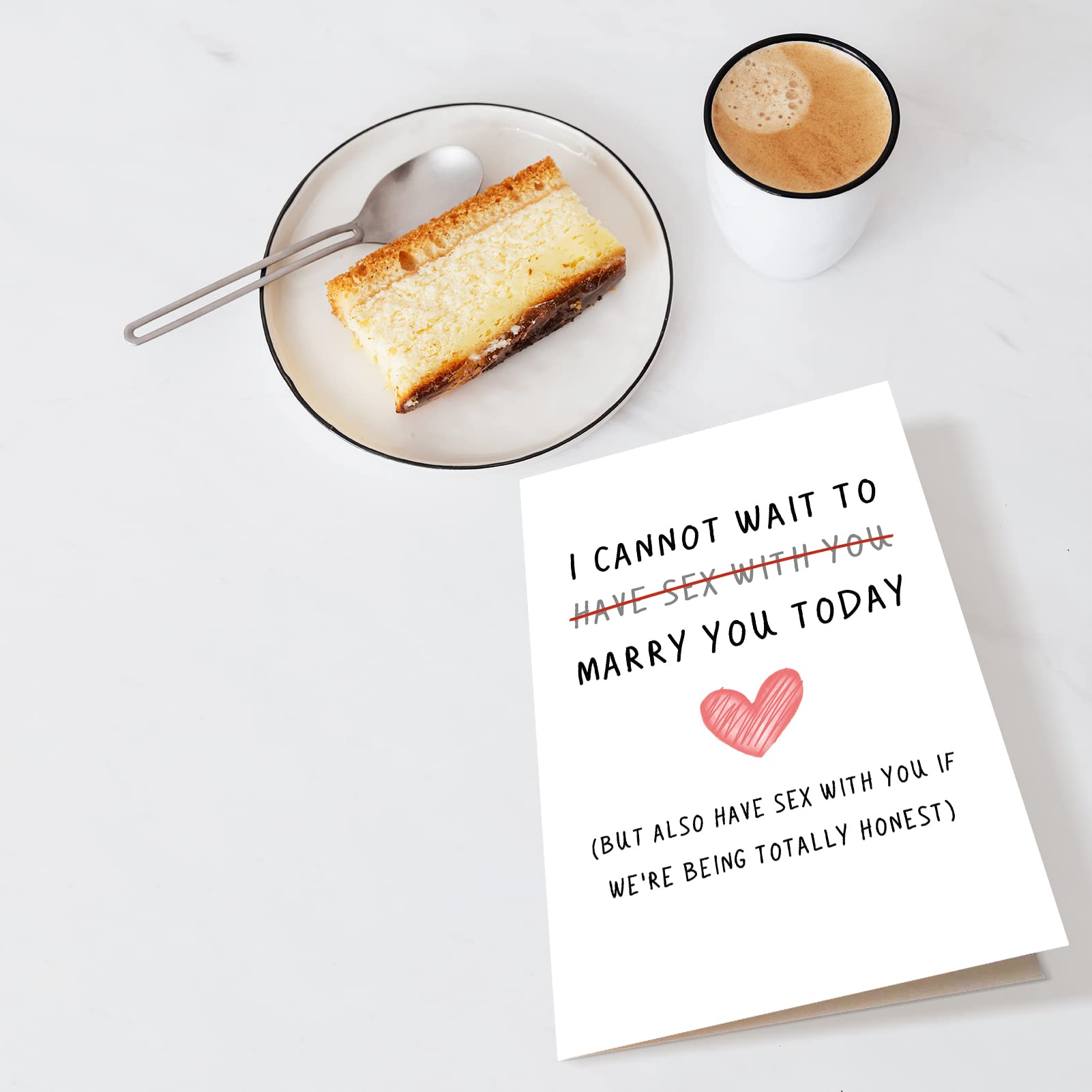 Naughty Wedding Day Card to Your Bride or Groom, Cheeky Wedding Gift for Partner, I Cannot Wait To Have Sex With You Marry You Today