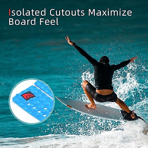 Abahub 3 Piece EVA Surfboard Deck Traction Pads with Kicker for Stomp Skimboards, Surf Boards, Funboard, Fish Board, Black