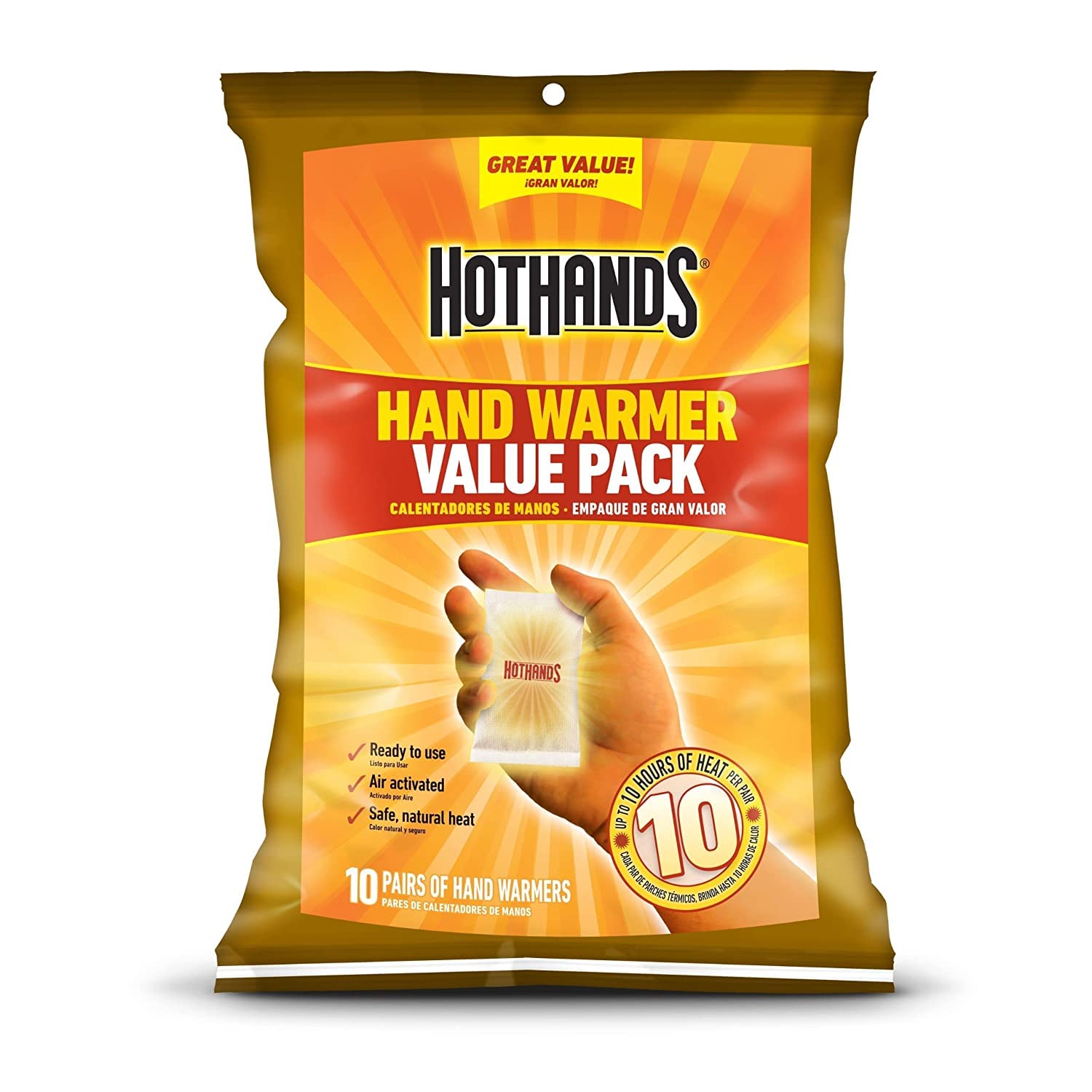 HotHands Hand Warmer Value Pack, 10 Count (Pack of 1)