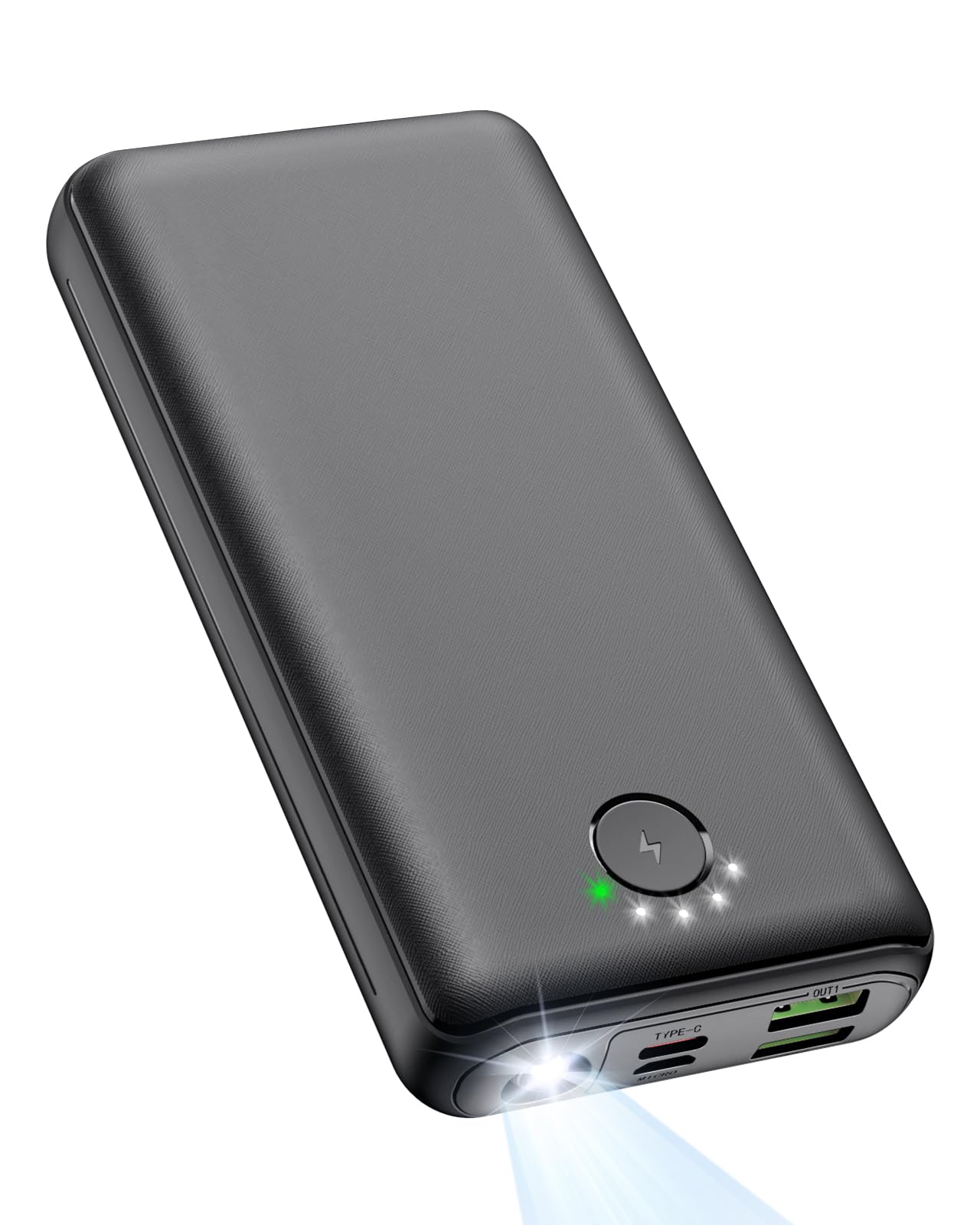 Portable Charger Power Bank 30000mAh - USB C 22.5W Fast Charging External Battery Pack Charging Bank PD QC4.0 with Flashlight 3 Outputs & 2 Inputs Phone Charger for iPhone Samsung Galaxy iPad etc