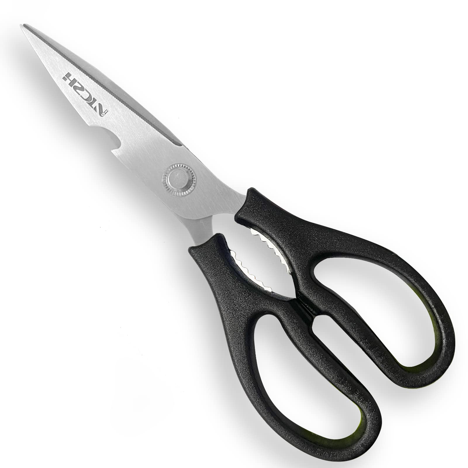 Kitchen Shears, Multi-function Heavy Duty Dishwasher Safe Poultry Shears, Food Grade Stainless Steel Sharp Utility Scissors for Food, Orange