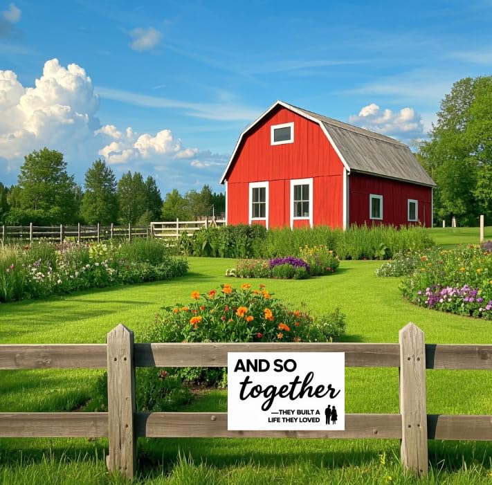 Carastora Healing Metal Tin Sign for Home, Rustic Farmhouse Tabletop Desk Decor, Inspirational Quote for Living Room Bedroom, Gift for Coffee Lovers and Family, 12x8 Inch