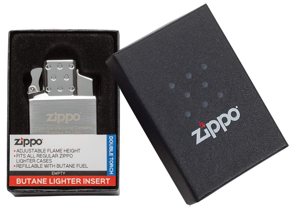 Zippo 65826 Butane Lighter Insert - Single Torch, Chrome