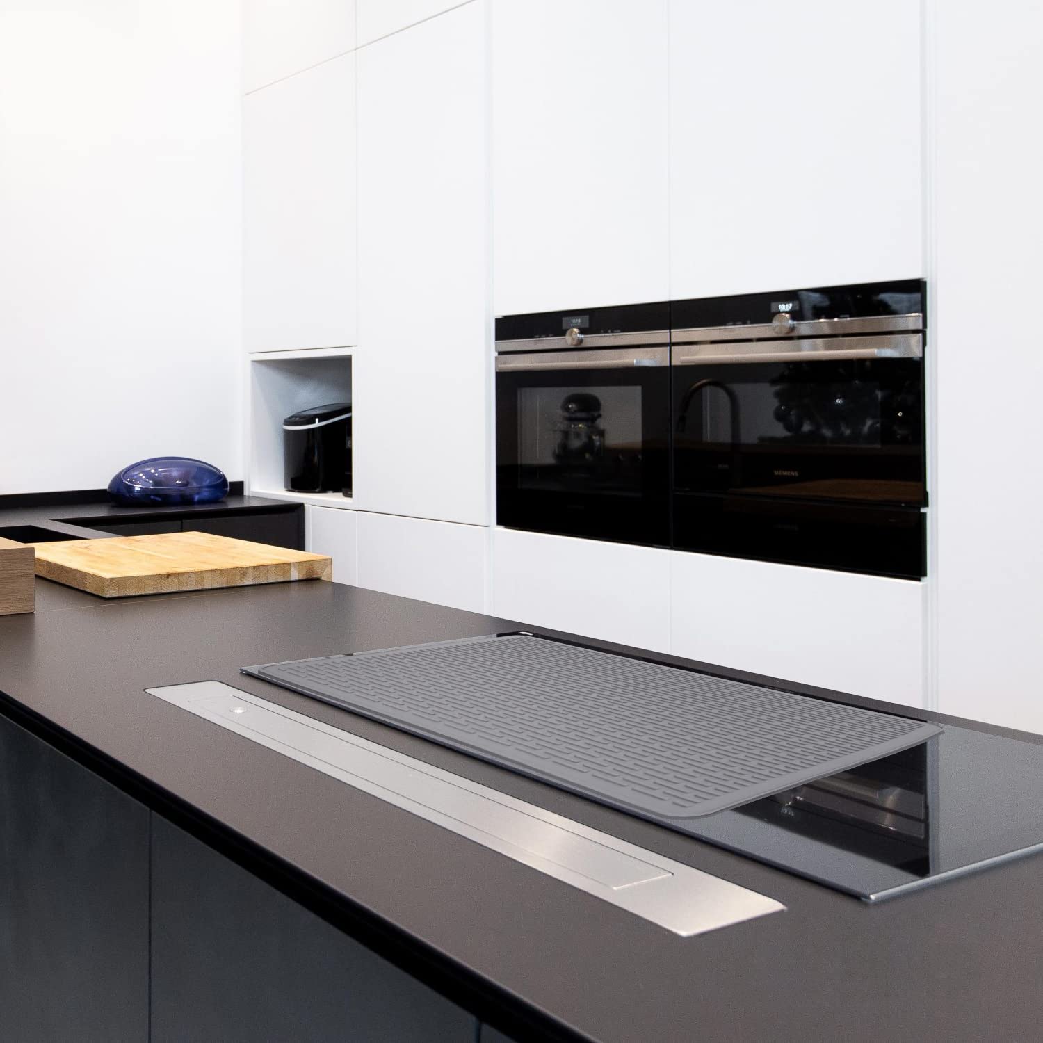 Stove Top Cover for Electric Stove - Silicone Stove Mat for Glass Top Stove, Glass Cooktop Protector, XL Dish Drying Mats For Kitchen, Range Covers for Electric Stove (Gray, 28 x 20)