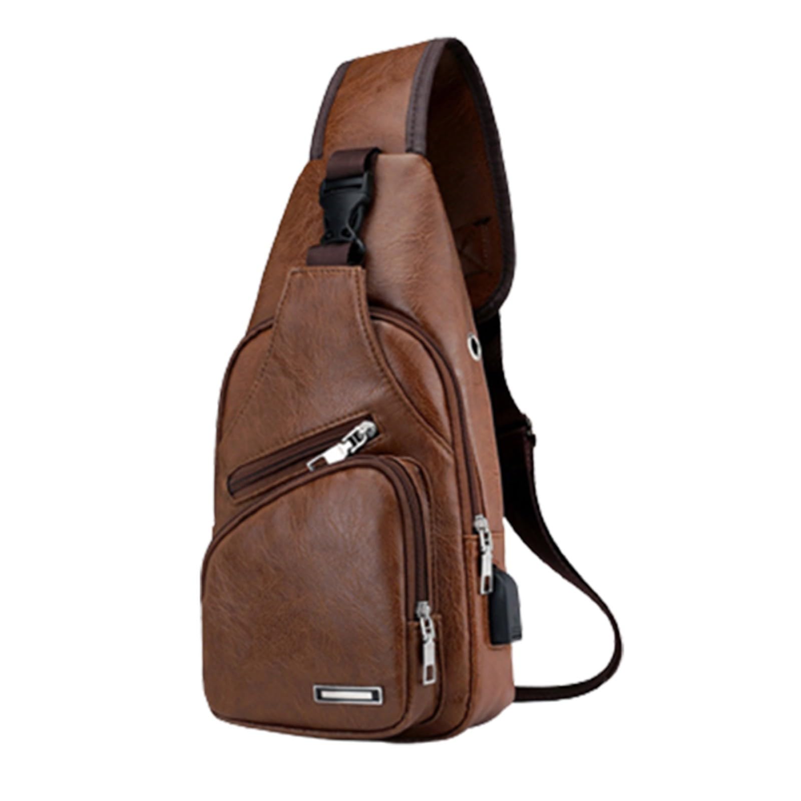 Crossbody Sling Bag for Men Women with Earphone Hole, Small Shoulder Bag