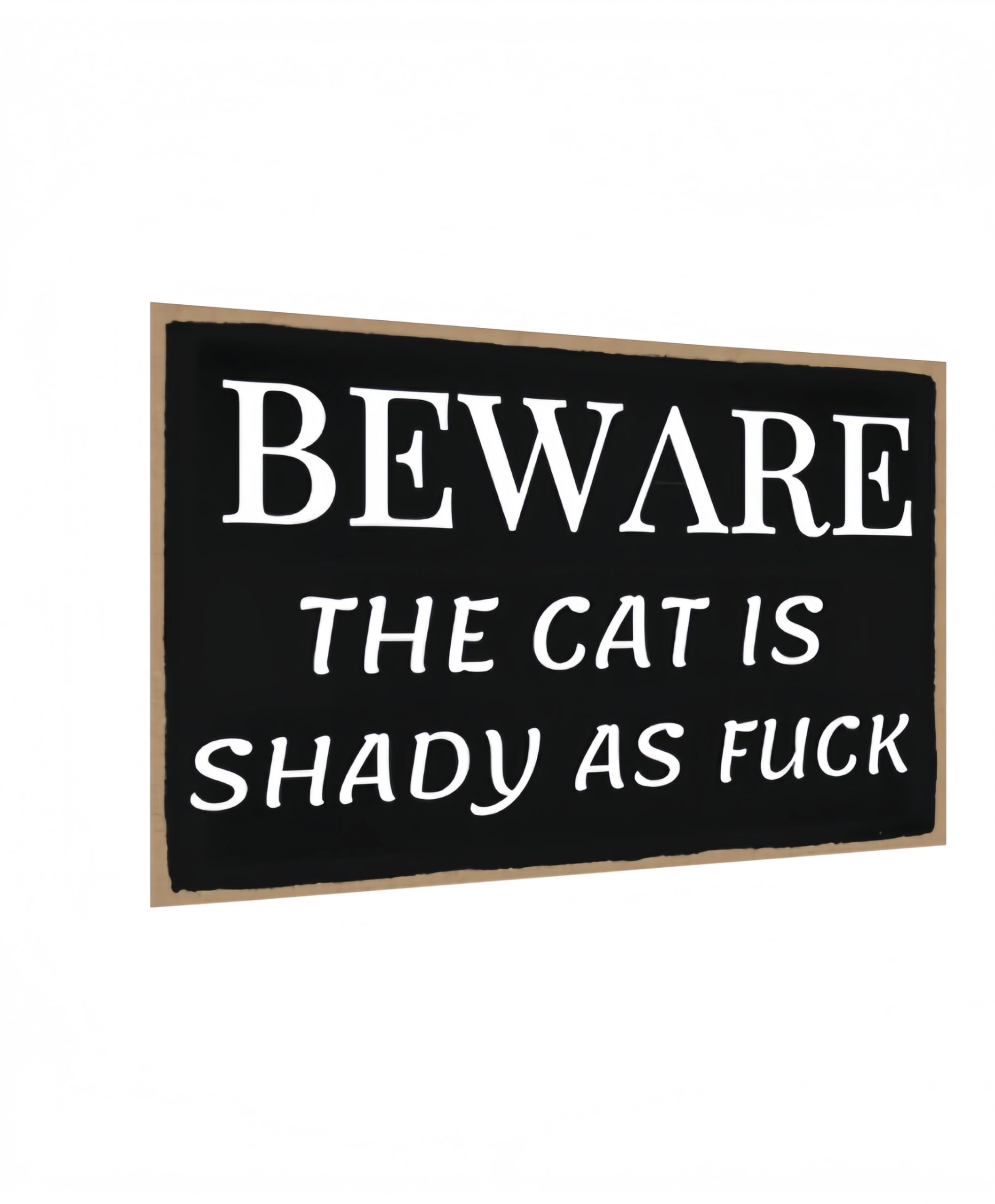 Carastora Vintage Animal Warning Sign – Funny Metal Sign for Pet Owners – Cat Suspicious, Dog Loud Wall Art for Home Fence or Farmhouse, 8x12 Inch