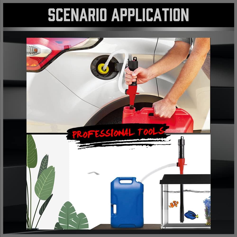 SEDY Electric Hand Pump, Portable Battery Powered Transfer Pump, Multi-Use Siphon Liquid Extractor for Gasoline, Diesel, Fuel, and Water Transfer